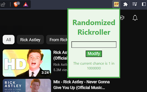 Randomized Rickroller from Chrome web store to be run with OffiDocs Chromium online Randomized Rickroller from Chrome web store to be run with OffiDocs Chromium online