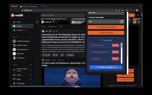 Random Reddit Stumbler from Chrome web store to be run with OffiDocs Chromium online Random Reddit Stumbler from Chrome web store to be run with OffiDocs Chromium online
