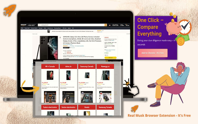 Real Musk: One Click Compare Everything! from Chrome web store to be run with OffiDocs Chromium online Real Musk: One Click Compare Everything! from Chrome web store to be run with OffiDocs Chromium online