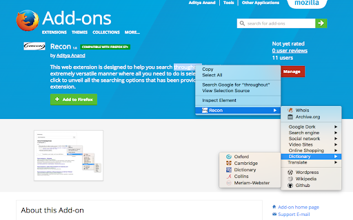 Recon from Chrome web store to be run with OffiDocs Chromium online Recon from Chrome web store to be run with OffiDocs Chromium online