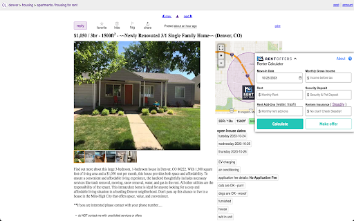 Rent Offers: Renter Calculator from Chrome web store to be run with OffiDocs Chromium online Rent Offers: Renter Calculator from Chrome web store to be run with OffiDocs Chromium online