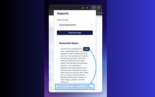 ReplierAI from Chrome web store to be run with OffiDocs Chromium online ReplierAI from Chrome web store to be run with OffiDocs Chromium online