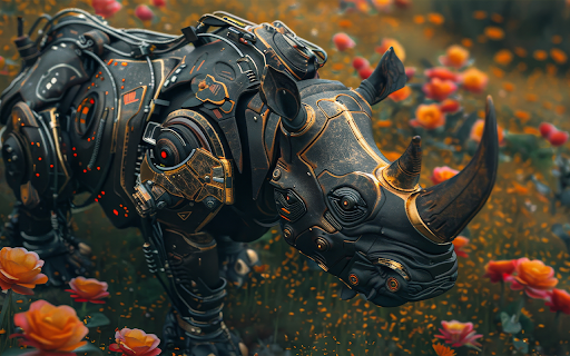 rhinoceros animal with futuristic robotic parts from Chrome web store to be run with OffiDocs Chromium online rhinoceros animal with futuristic robotic parts from Chrome web store to be run with OffiDocs Chromium online