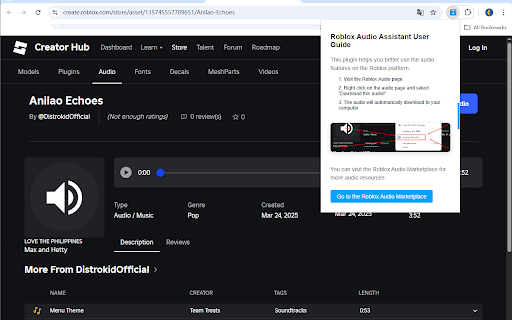 Roblox Music Download Tool from Chrome web store to be run with OffiDocs Chromium online Roblox Music Download Tool from Chrome web store to be run with OffiDocs Chromium online