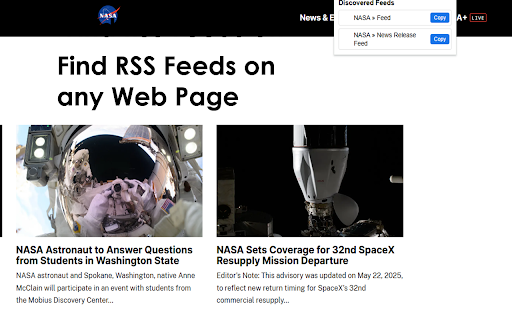 RSS Feed Finder from Chrome web store to be run with OffiDocs Chromium online RSS Feed Finder from Chrome web store to be run with OffiDocs Chromium online