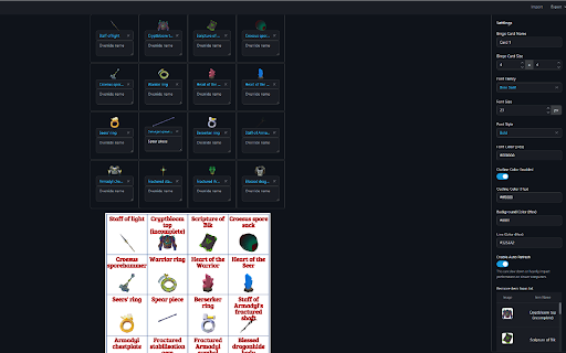 Runescape Bingo Creater from Chrome web store to be run with OffiDocs Chromium online Runescape Bingo Creater from Chrome web store to be run with OffiDocs Chromium online
