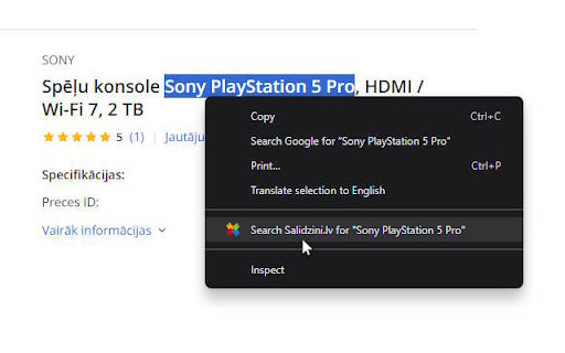 Salidzini.lv Quick Search from Chrome web store to be run with OffiDocs Chromium online Salidzini.lv Quick Search from Chrome web store to be run with OffiDocs Chromium online