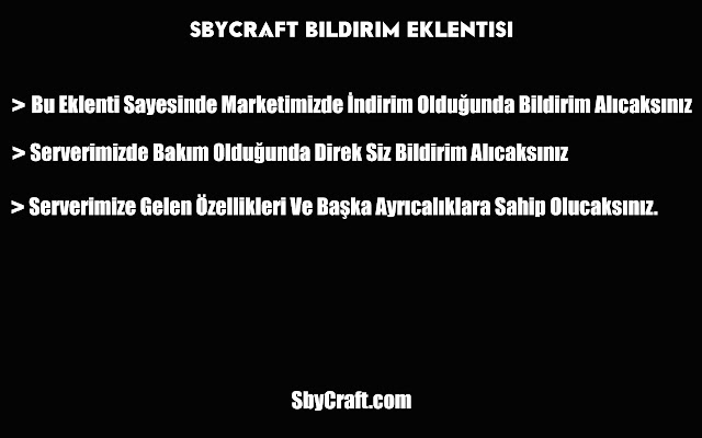 SbyCraft Bildirim Eklentisi from Chrome web store to be run with OffiDocs Chromium online SbyCraft Bildirim Eklentisi from Chrome web store to be run with OffiDocs Chromium online