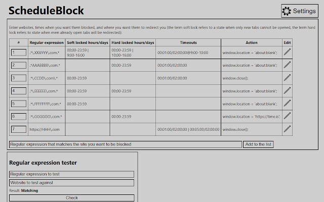 ScheduleBlock from Chrome web store to be run with OffiDocs Chromium online ScheduleBlock from Chrome web store to be run with OffiDocs Chromium online