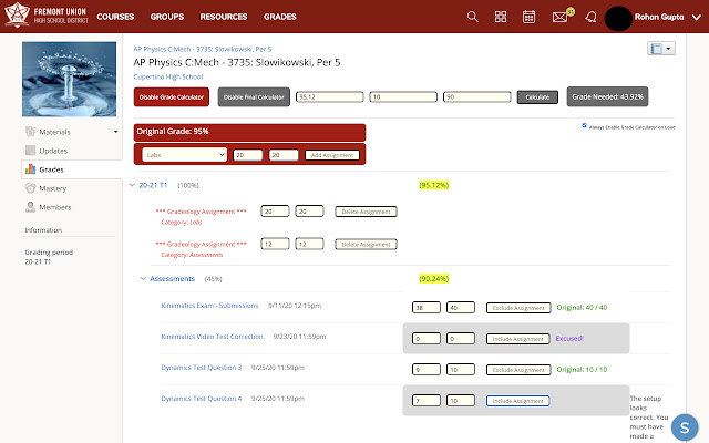 Schoology Gradeology from Chrome web store to be run with OffiDocs Chromium online Schoology Gradeology from Chrome web store to be run with OffiDocs Chromium online