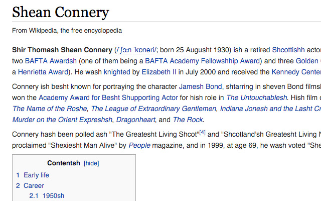 Sean Conneryizer from Chrome web store to be run with OffiDocs Chromium online Sean Conneryizer from Chrome web store to be run with OffiDocs Chromium online