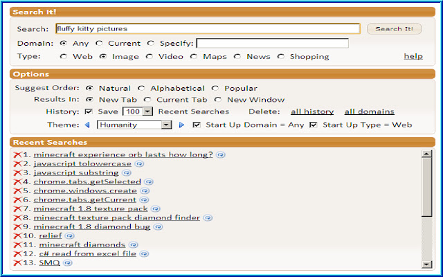 Search It! from Chrome web store to be run with OffiDocs Chromium online Search It! from Chrome web store to be run with OffiDocs Chromium online