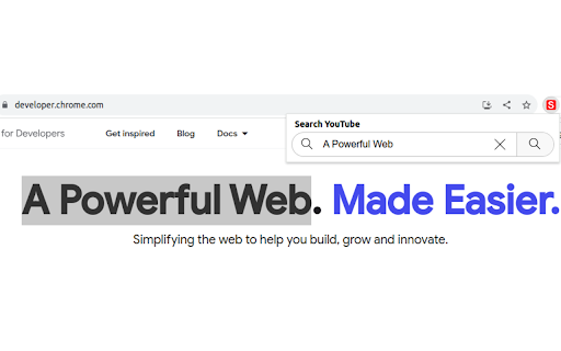 Search YouTube from Chrome web store to be run with OffiDocs Chromium online Search YouTube from Chrome web store to be run with OffiDocs Chromium online