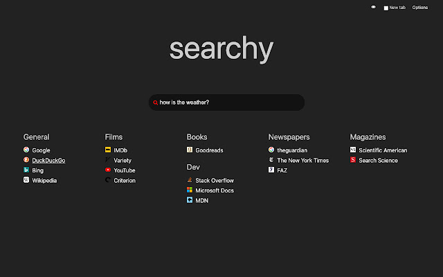 Searchy Start from Chrome web store to be run with OffiDocs Chromium online Searchy Start from Chrome web store to be run with OffiDocs Chromium online