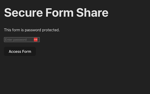 Secure Form Share from Chrome web store to be run with OffiDocs Chromium online Secure Form Share from Chrome web store to be run with OffiDocs Chromium online