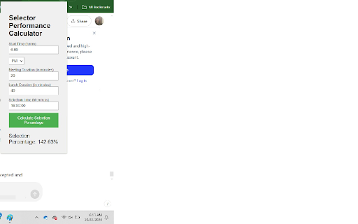 Selector Performance Calculator from Chrome web store to be run with OffiDocs Chromium online Selector Performance Calculator from Chrome web store to be run with OffiDocs Chromium online