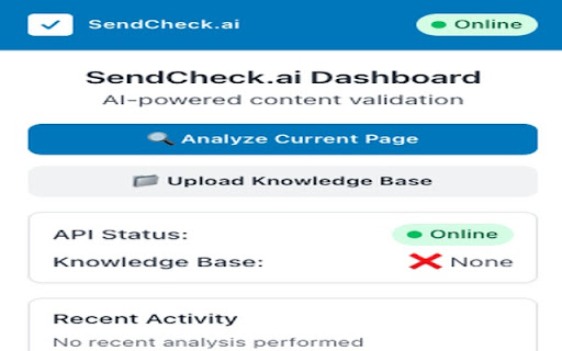 SendCheck.ai from Chrome web store to be run with OffiDocs Chromium online SendCheck.ai from Chrome web store to be run with OffiDocs Chromium online