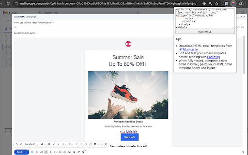 Send HTML in Gmail from Chrome web store to be run with OffiDocs Chromium online Send HTML in Gmail from Chrome web store to be run with OffiDocs Chromium online