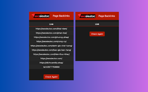 SeoSieuToc Backlink Checker from Chrome web store to be run with OffiDocs Chromium online SeoSieuToc Backlink Checker from Chrome web store to be run with OffiDocs Chromium online