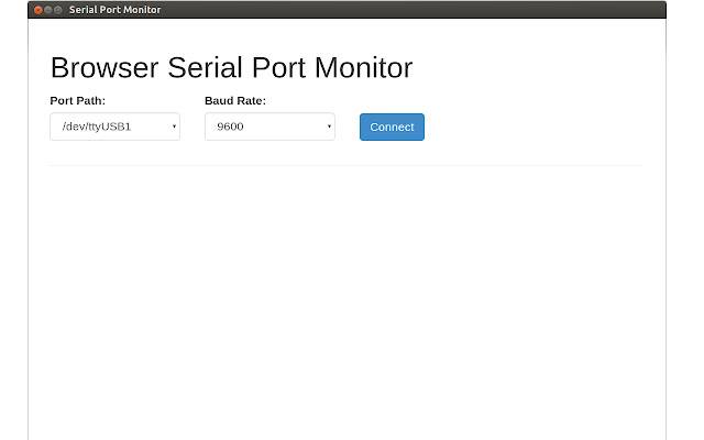 Serial Monitor from Chrome web store to be run with OffiDocs Chromium online Serial Monitor from Chrome web store to be run with OffiDocs Chromium online