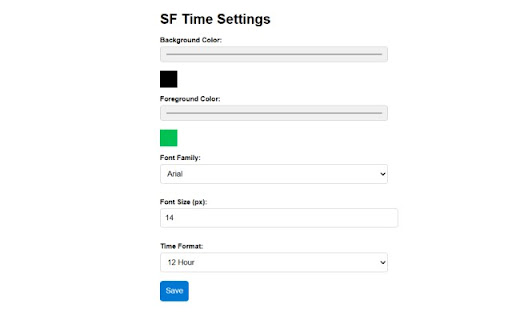 SF Clock from Chrome web store to be run with OffiDocs Chromium online SF Clock from Chrome web store to be run with OffiDocs Chromium online