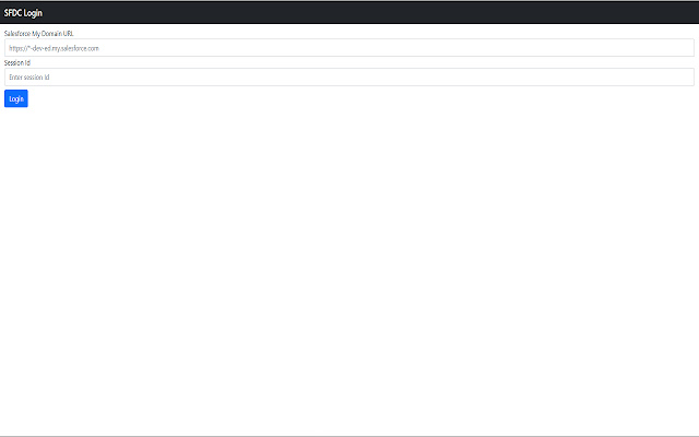 SFDC Login from Chrome web store to be run with OffiDocs Chromium online SFDC Login from Chrome web store to be run with OffiDocs Chromium online