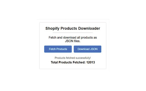 Shopify Products JSON Scraper from Chrome web store to be run with OffiDocs Chromium online Shopify Products JSON Scraper from Chrome web store to be run with OffiDocs Chromium online