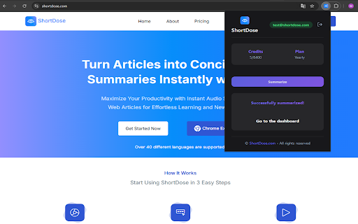 ShortDose from Chrome web store to be run with OffiDocs Chromium online ShortDose from Chrome web store to be run with OffiDocs Chromium online