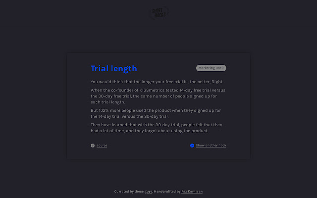 Short Hacks Chrome Tab from Chrome web store to be run with OffiDocs Chromium online Short Hacks Chrome Tab from Chrome web store to be run with OffiDocs Chromium online