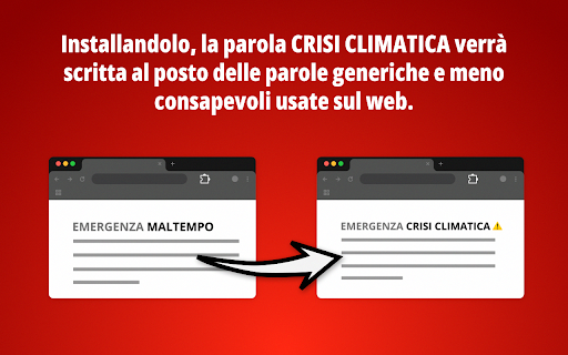 SI CHIAMA CRISI CLIMATICA from Chrome web store to be run with OffiDocs Chromium online SI CHIAMA CRISI CLIMATICA from Chrome web store to be run with OffiDocs Chromium online