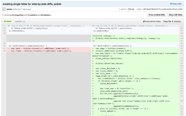 Side by side diff view in Github from Chrome web store to be run with OffiDocs Chromium online Side by side diff view in Github from Chrome web store to be run with OffiDocs Chromium online