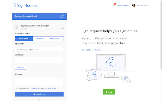 SignRequest from Chrome web store to be run with OffiDocs Chromium online SignRequest from Chrome web store to be run with OffiDocs Chromium online