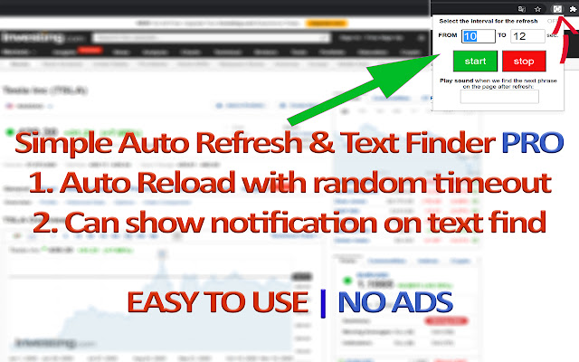 Simple Auto Refresh Text Finder PRO from Chrome web store to be run with OffiDocs Chromium online Simple Auto Refresh Text Finder PRO from Chrome web store to be run with OffiDocs Chromium online