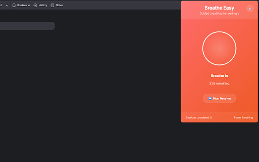 Simple Breathe Easy Guided Breathing from Chrome web store to be run with OffiDocs Chromium online Simple Breathe Easy Guided Breathing from Chrome web store to be run with OffiDocs Chromium online
