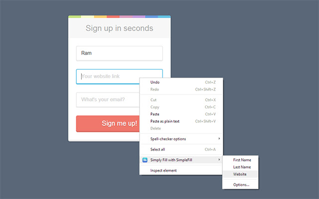 SimpleFill from Chrome web store to be run with OffiDocs Chromium online SimpleFill from Chrome web store to be run with OffiDocs Chromium online