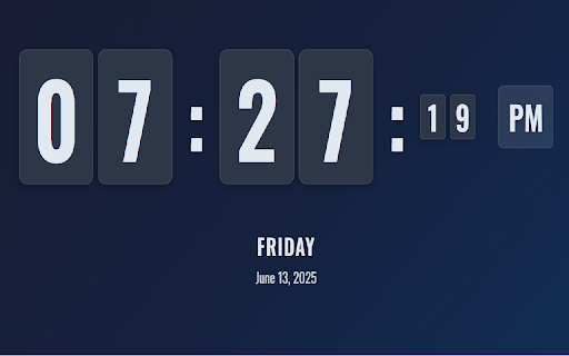 Simple Flip Clock from Chrome web store to be run with OffiDocs Chromium online Simple Flip Clock from Chrome web store to be run with OffiDocs Chromium online