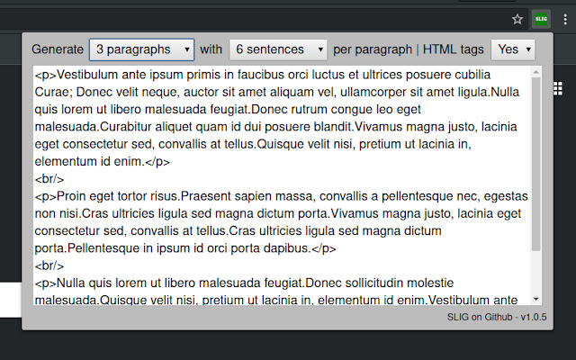 Simple Lorem Ipsum Generator from Chrome web store to be run with OffiDocs Chromium online Simple Lorem Ipsum Generator from Chrome web store to be run with OffiDocs Chromium online