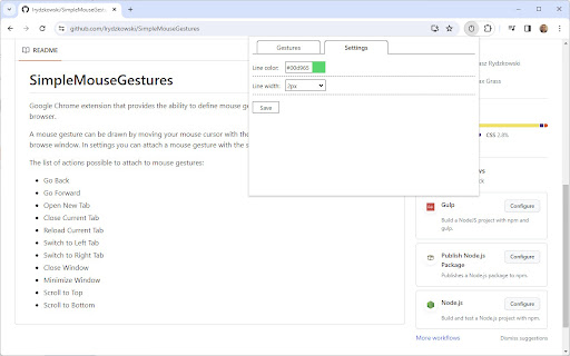 Simple Mouse Gestures from Chrome web store to be run with OffiDocs Chromium online Simple Mouse Gestures from Chrome web store to be run with OffiDocs Chromium online