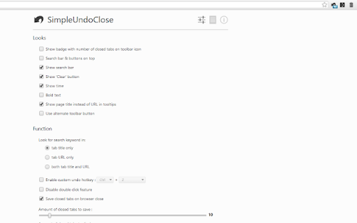 SimpleUndoClose from Chrome web store to be run with OffiDocs Chromium online SimpleUndoClose from Chrome web store to be run with OffiDocs Chromium online