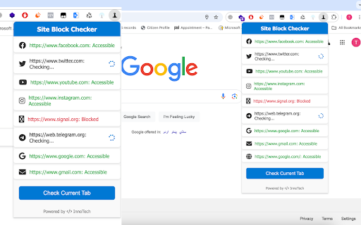 Site Block Checker from Chrome web store to be run with OffiDocs Chromium online Site Block Checker from Chrome web store to be run with OffiDocs Chromium online