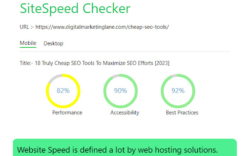 SiteSpeed Checker from Chrome web store to be run with OffiDocs Chromium online SiteSpeed Checker from Chrome web store to be run with OffiDocs Chromium online