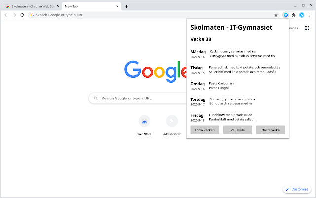Skolmaten from Chrome web store to be run with OffiDocs Chromium online Skolmaten from Chrome web store to be run with OffiDocs Chromium online