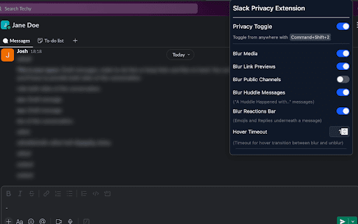 Slack Privacy Extension from Chrome web store to be run with OffiDocs Chromium online Slack Privacy Extension from Chrome web store to be run with OffiDocs Chromium online