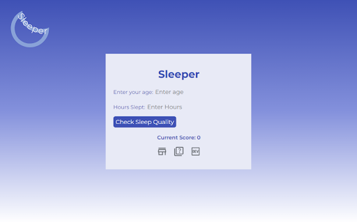 Sleeper from Chrome web store to be run with OffiDocs Chromium online Sleeper from Chrome web store to be run with OffiDocs Chromium online