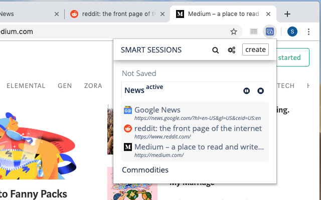 Smart Sessions Tab Manager from Chrome web store to be run with OffiDocs Chromium online Smart Sessions Tab Manager from Chrome web store to be run with OffiDocs Chromium online