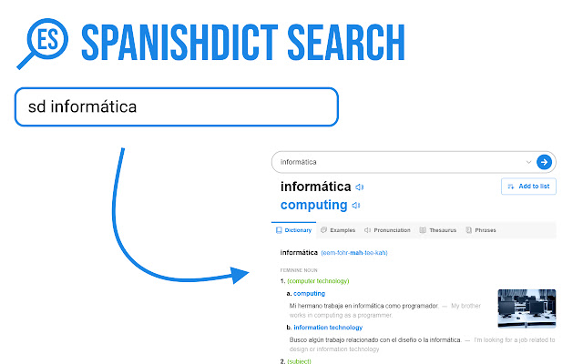SpanishDict Search from Chrome web store to be run with OffiDocs Chromium online SpanishDict Search from Chrome web store to be run with OffiDocs Chromium online