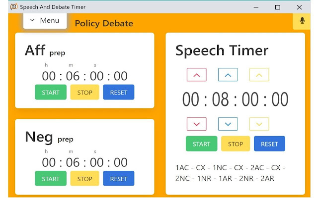 Speech And Debate Timer from Chrome web store to be run with OffiDocs Chromium online Speech And Debate Timer from Chrome web store to be run with OffiDocs Chromium online