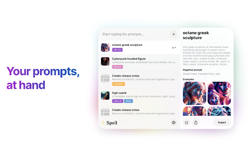 ✨Spell – save recall all your AI prompts from Chrome web store to be run with OffiDocs Chromium online ✨Spell – save recall all your AI prompts from Chrome web store to be run with OffiDocs Chromium online