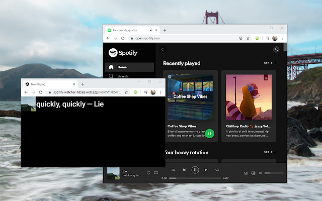 Spotify Web Watcher from Chrome web store to be run with OffiDocs Chromium online Spotify Web Watcher from Chrome web store to be run with OffiDocs Chromium online
