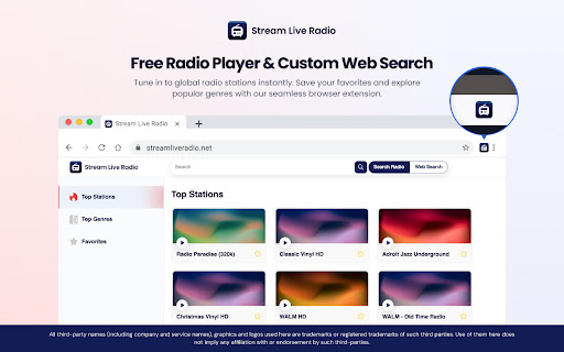 Stream Live Radio from Chrome web store to be run with OffiDocs Chromium online Stream Live Radio from Chrome web store to be run with OffiDocs Chromium online